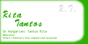 rita tantos business card